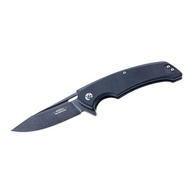 Herbertz TOP-Collection Single-Handed Knife 10cm, G10, Black, Stonewash