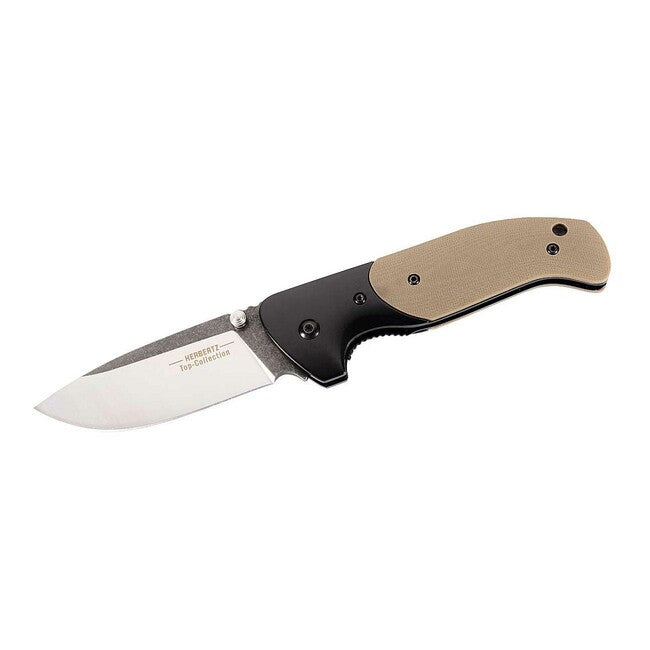 Herbertz TOP-Collection Single-Hand Pocket Knife 8.5cm, Stainless Steel, G10, Sand