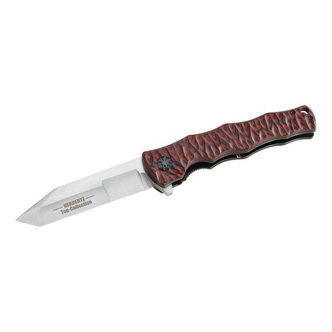 Herbertz TOP-Collection Folding Knife 9.9 cm, Red-Black, G10, Nylon Sheath