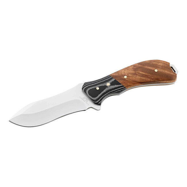 Herbertz Outdoor Knife 10cm, Wood, Micarta, Leather Sheath
