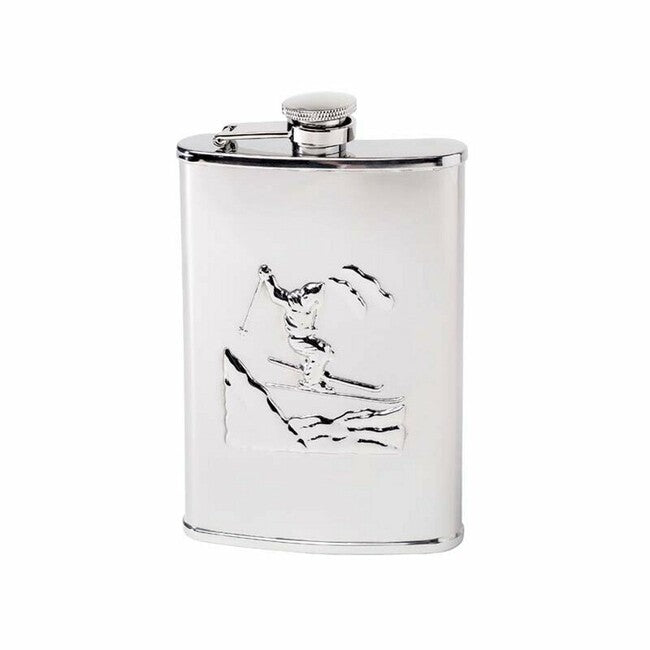 Herbertz Pocket Flask 237ml, Stainless Steel, Skier