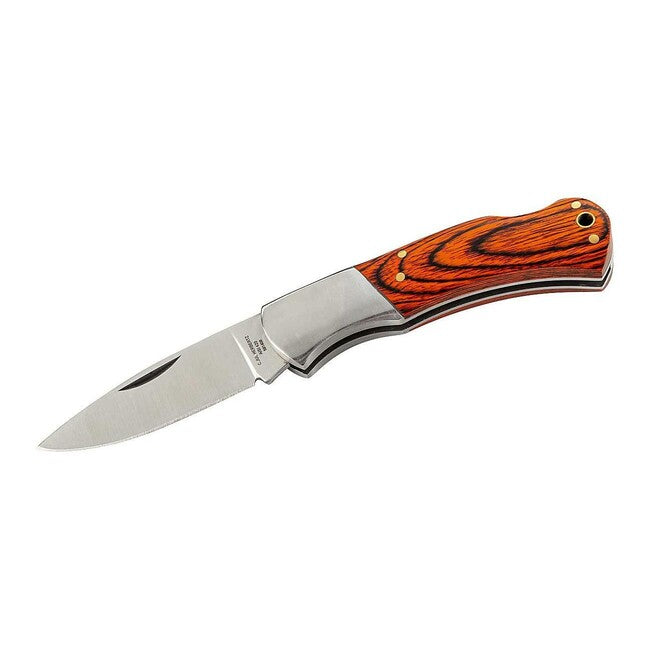 Herbertz Folding Knife 6cm, Pakka Wood with Stainless Steel Hardware