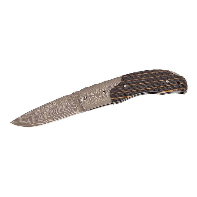 Herbertz Pocket Knife 7.5cm, Damascus, Pakka Wood