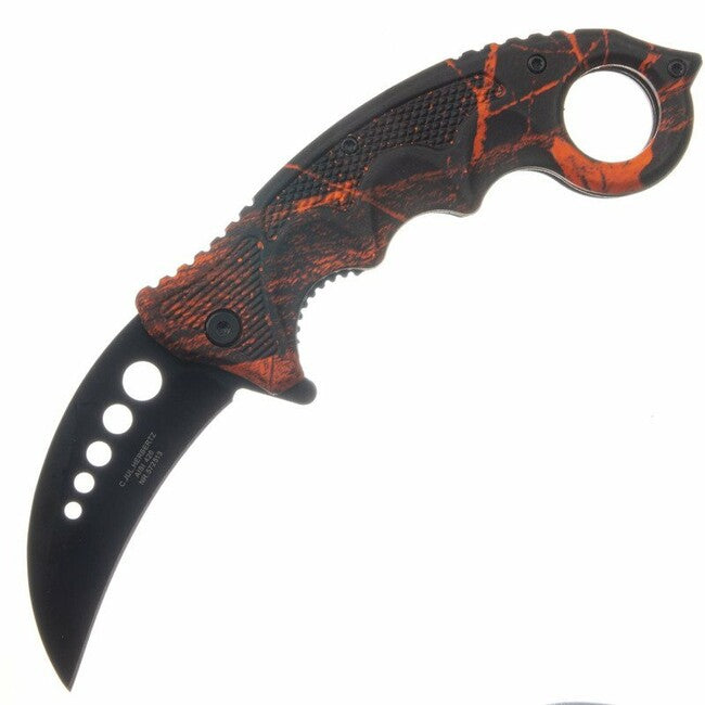 Herbertz Pocket Knife 8 cm, Red-Black, Polymer
