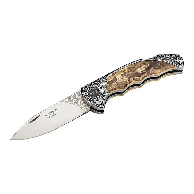 Herbertz Folding Knife 8.2cm, Plastic, Stag