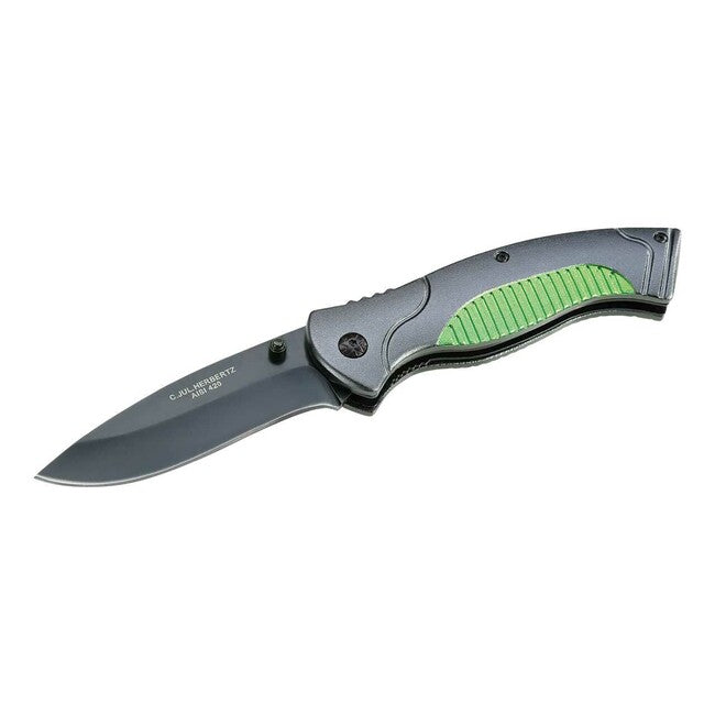 Herbertz Folding Knife 8.5 cm, Black-Green, Aluminum