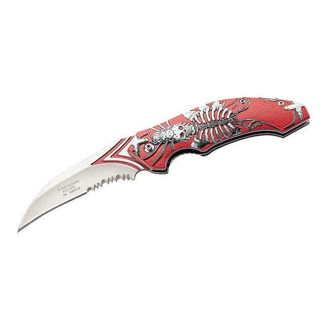 Herbertz Folding Knife 8.5cm, Aluminum, Red