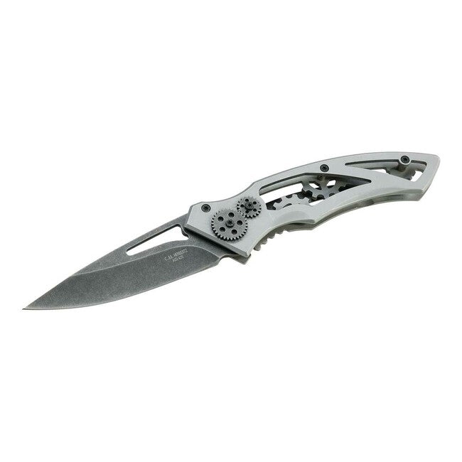 Herbertz Folding Knife 9cm, Stainless Steel, Serrated Wheel