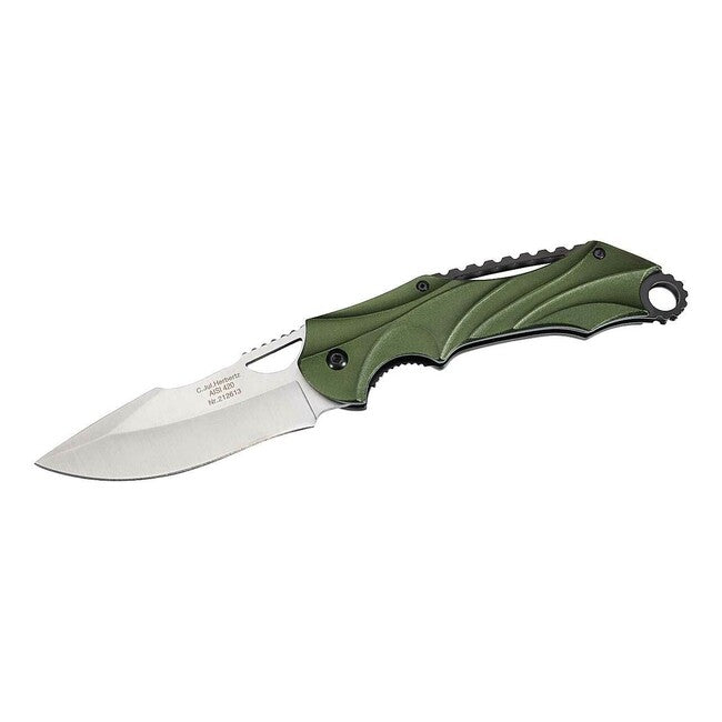 Herbertz Folding Knife 9.2 cm, Green, Aluminum