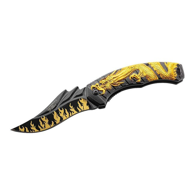 Herbertz Pocket Knife 9.5cm, Aluminum, Dragon
