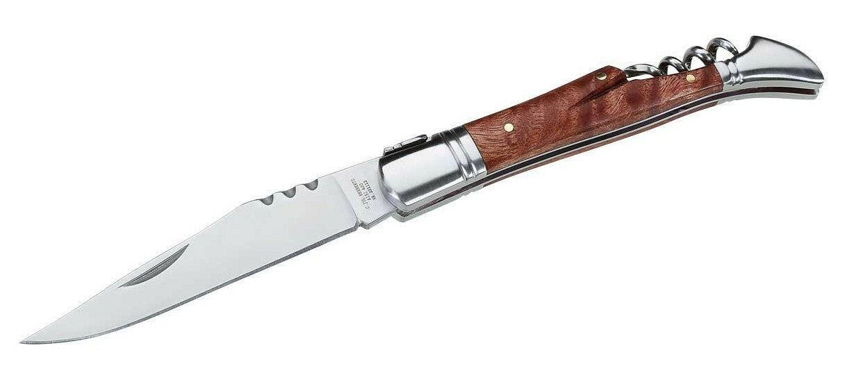 Herbertz Pocket Knife 9.7 cm, Oak Wood, Stainless Steel, Corkscrew