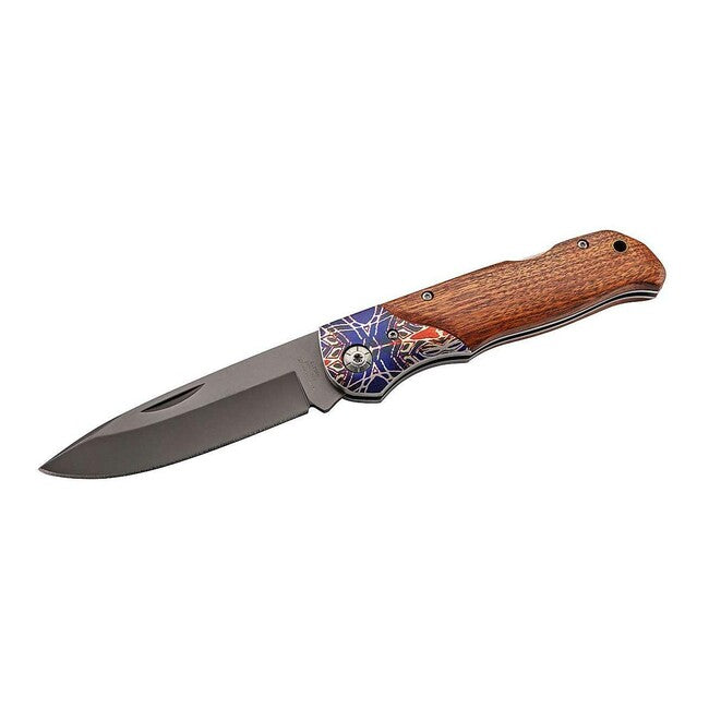 Herbertz Pocket Knife 9.8 cm, Cocobolo, Color Print