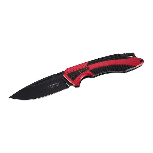 Herbertz Pocket Knife 9cm, Aluminum Red-Black