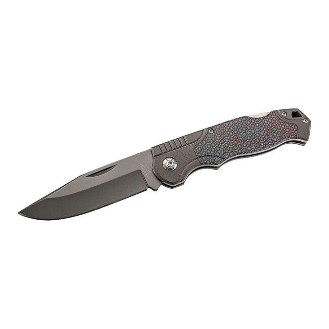 Herbertz Pocket Knife 9cm, Stainless Steel, Honeycomb Pattern