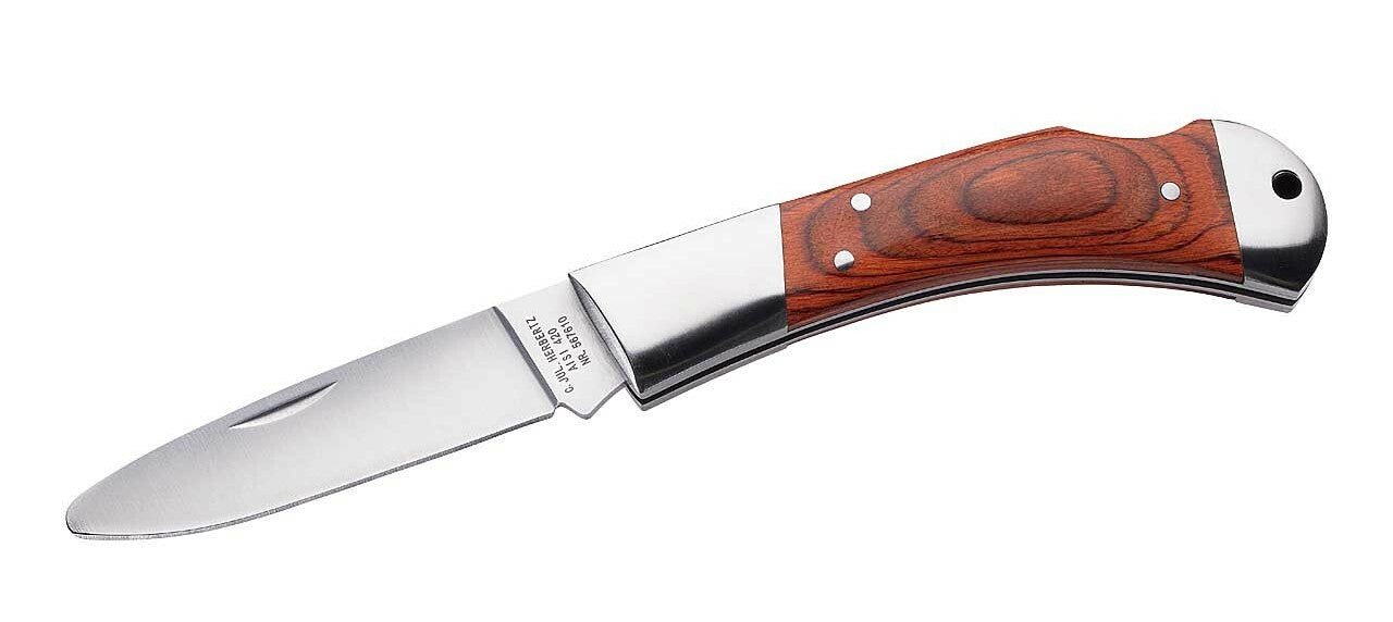 Herbertz Pocket Knife for Kids 7.6cm, Pakka Wood, Stainless Steel