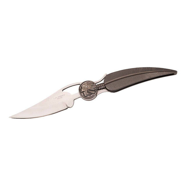 Herbertz Folding Collector's Knife 8.7 cm, Zinc Alloy, Native American Design