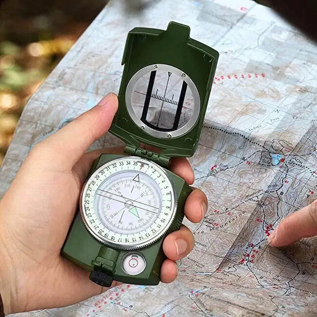 DRAGOWA Tactical Metal Waterproof Compass Drift, Green