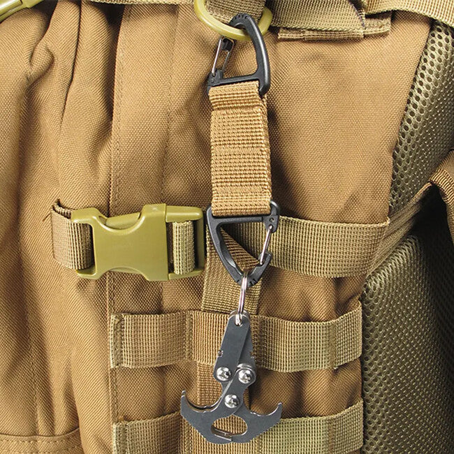 DRAGOWA Tactical Basecamp Reversible Carabiner, Green