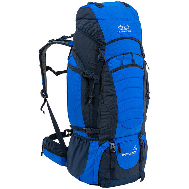 Highlander Expedition Backpack 85L, Navy Blue