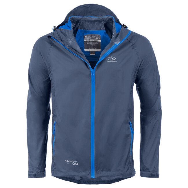 Highlander Stow and Go Raincoat, Navy Blue
