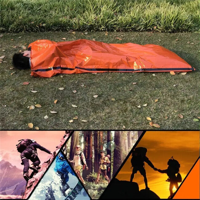 DRAGOWA Tactical Outdoor Emergency Travel Sleeping Bag Pulse, Orange