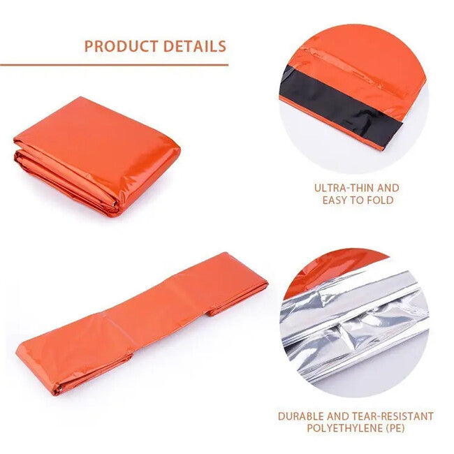 DRAGOWA Tactical Outdoor Emergency Travel Sleeping Bag Pulse, Orange