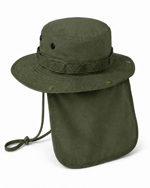 WARAGOD HÖSK boonie hat with extended neck protection, olive