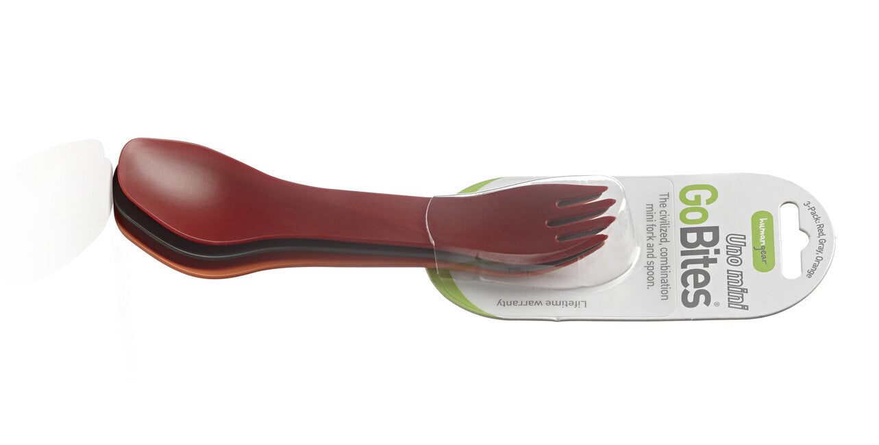Humangear GoBites UNO Utensil Mini 3 pcs Red, Grey, Orange
