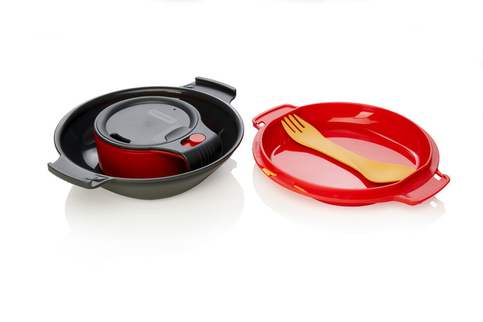 Humangear GoKit Mess Kit Charcoal-Red Deluxe