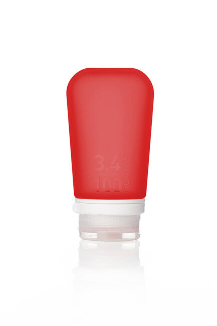 Humangear GoToob+ Silicone Liquid Container, 100 ml, Red