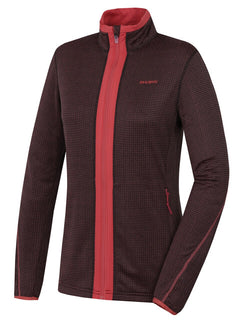 HUSKY Artic Zip women's zip-up sweatshirt, dark grey/wine