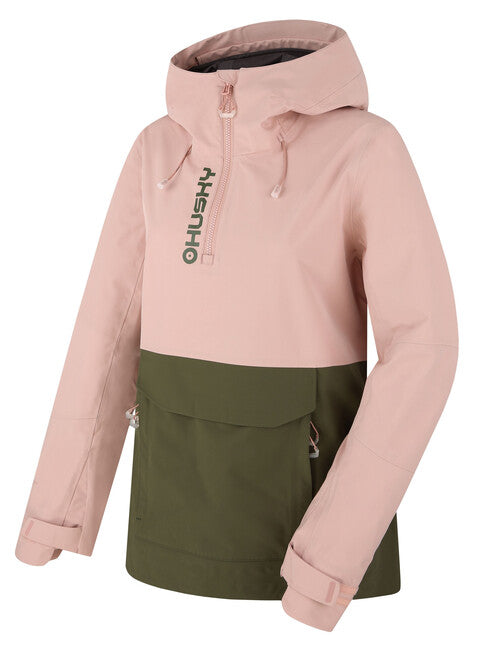 Husky Women's Outdoor Jacket Nabbi L, Light Pink/Khaki