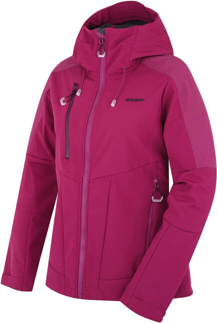 HUSKY Sevan women's softshell jacket, dark magenta