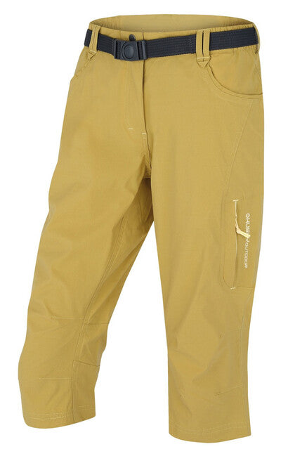 HUSKY Women's 3/4 Pants Klery L, Yellow-Green