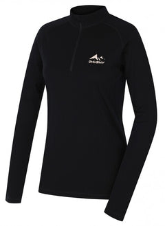 HUSKY Merow Zip women's thermal zip t-shirt, black