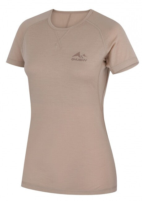 HUSKY Women's Mersa Thermal T-Shirt Short Sleeve L, Beige