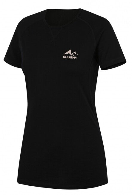 HUSKY Mersa Women's Thermal T-Shirt Short Sleeve, Black