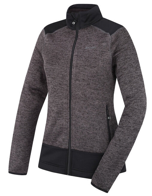 HUSKY Alan women's fleece zip-up sweater, black