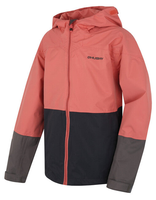 HUSKY Nicker K Kids Hardshell Jacket, Pink/Dark Grey