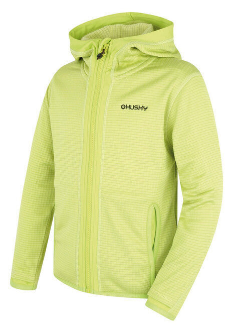 HUSKY Artic Zips K Hoodie, Bright Green / Dark Khaki