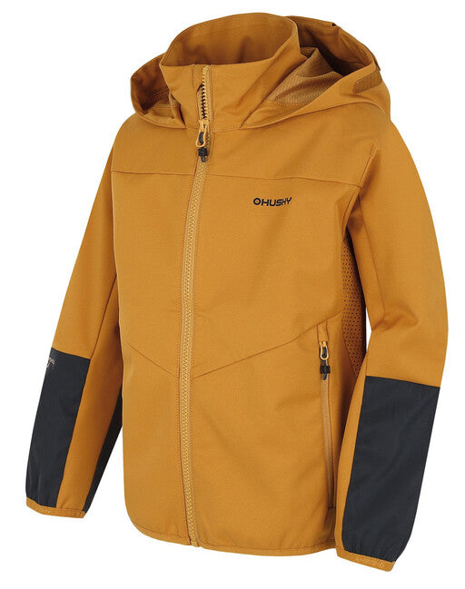 HUSKY Sonny K kids' softshell jacket, mustard