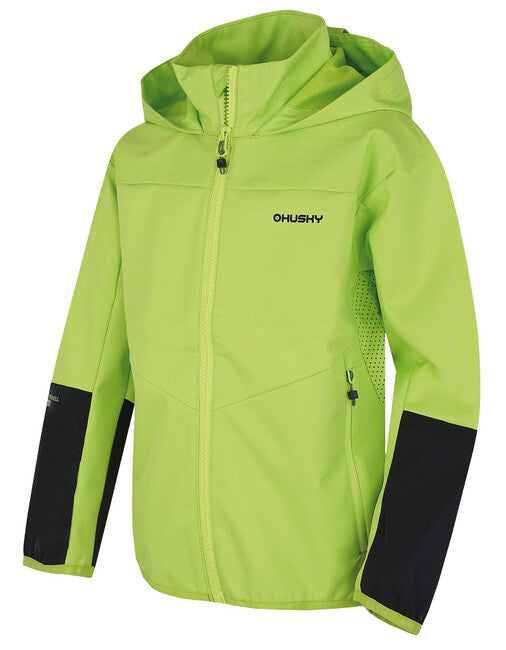 Husky Sonny K Kids Softshell Jacket, Bright Green