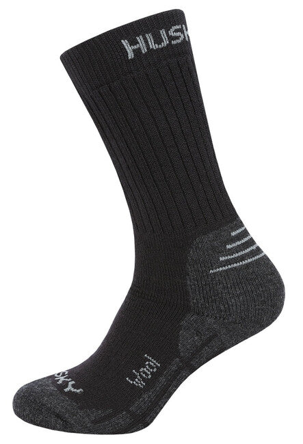 HUSKY Kids All Wool Socks, Black