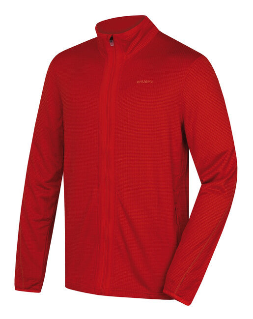 HUSKY Arctic Zip Men's Fleece Hoodie, Red/Light Brick