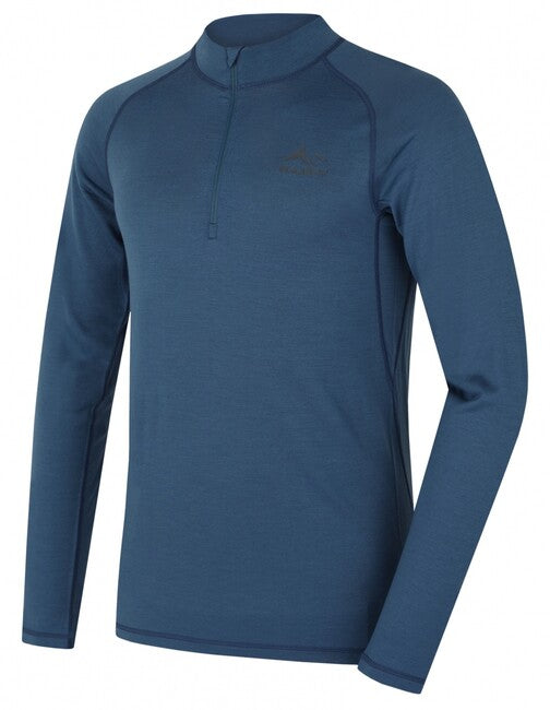 HUSKY Merow Zip Men's Thermal Shirt, Navy Blue