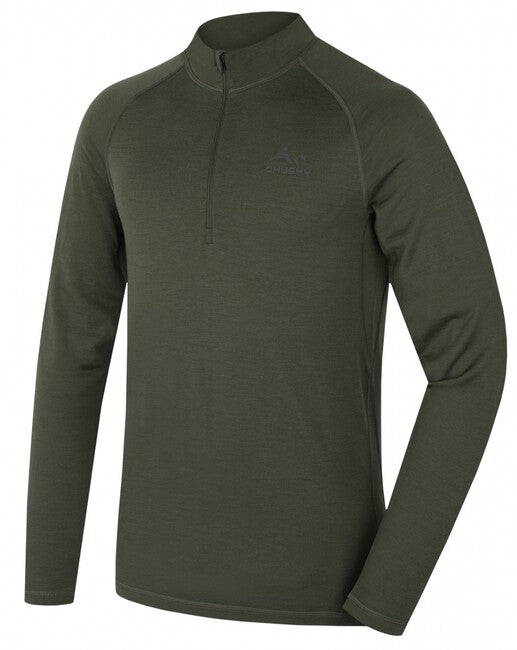 HUSKY Merow Zip M Men's Thermal T-Shirt with Zip, Green