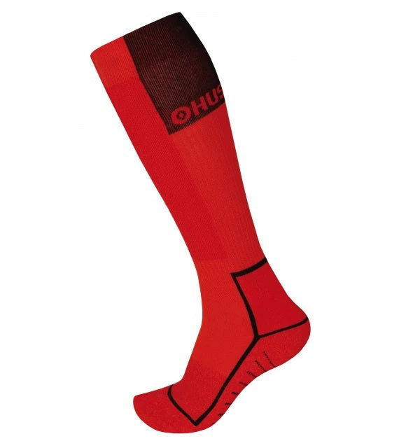 HUSKY Snow-ski Socks, Red/Black