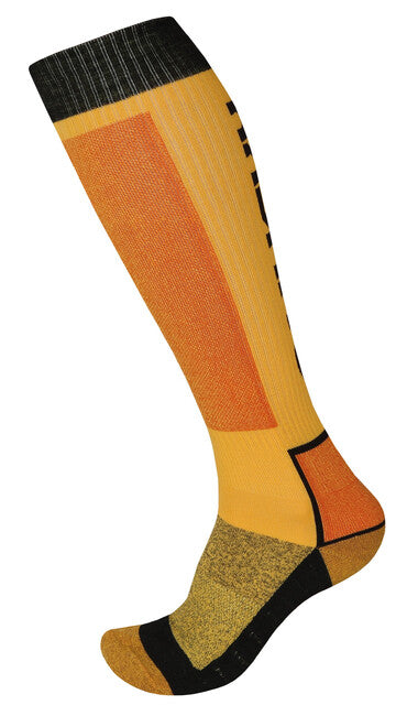 Husky Snow Wool Socks, Yellow/Black