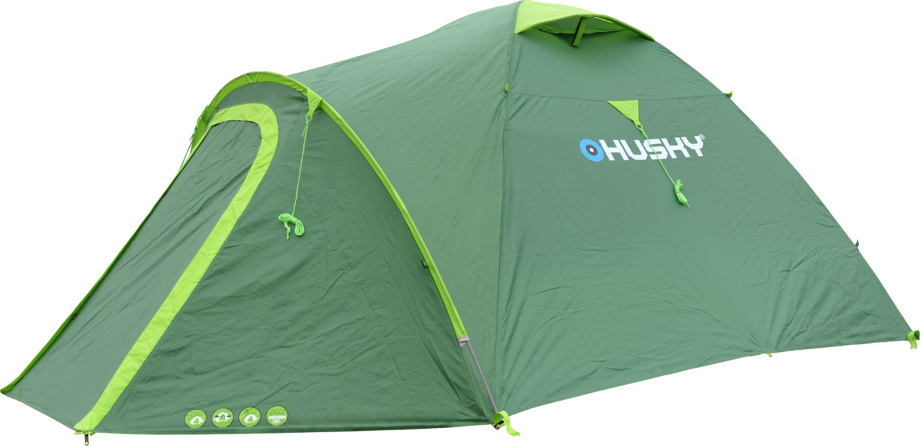 HUSKY Bizon 4 Plus Tent, Light Green