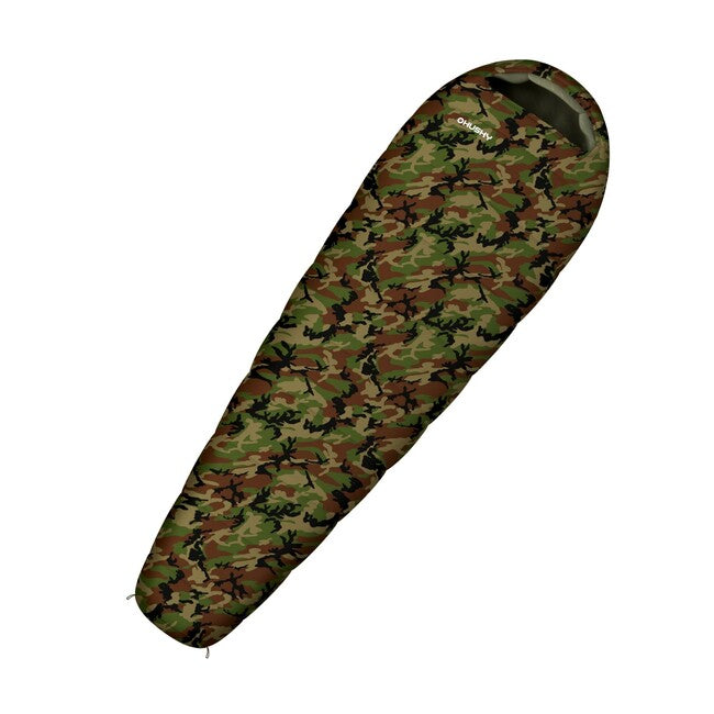 HUSKY Junior Army Synthetic Three-Season Kids Sleeping Bag -10°C, Green